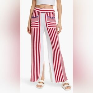 Pastíche Pepe Stripe Cotton Blend Knit Pants SZ